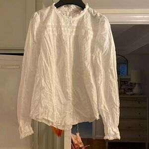 Loft white blouse, size small